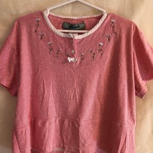 Floral Oversized Crop Top